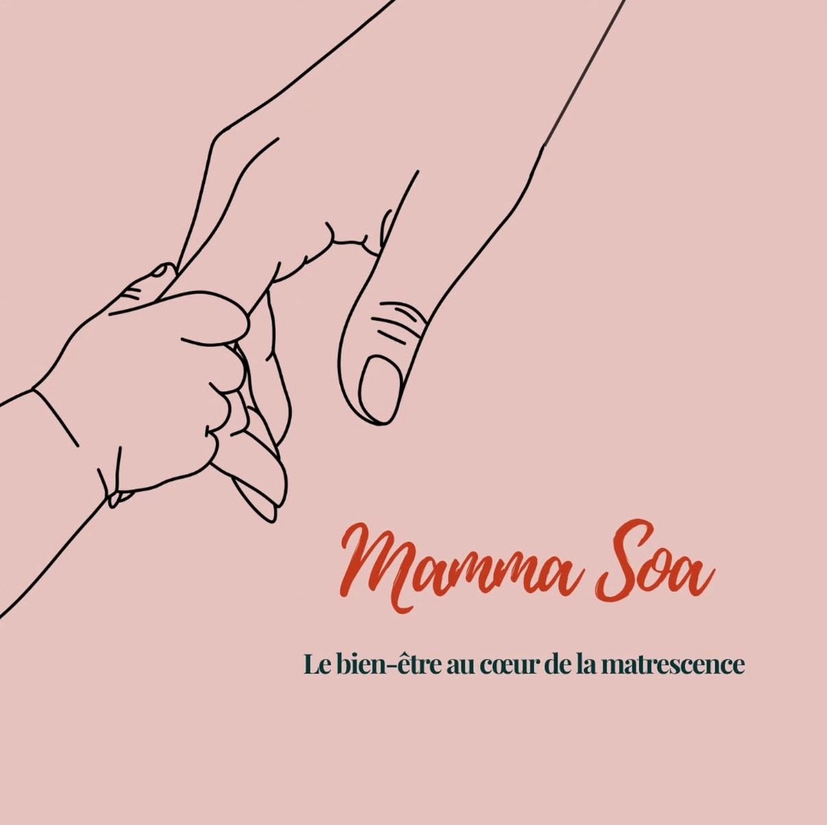 Main d'un parent tenant la main d'un bébé — Mamma Soa